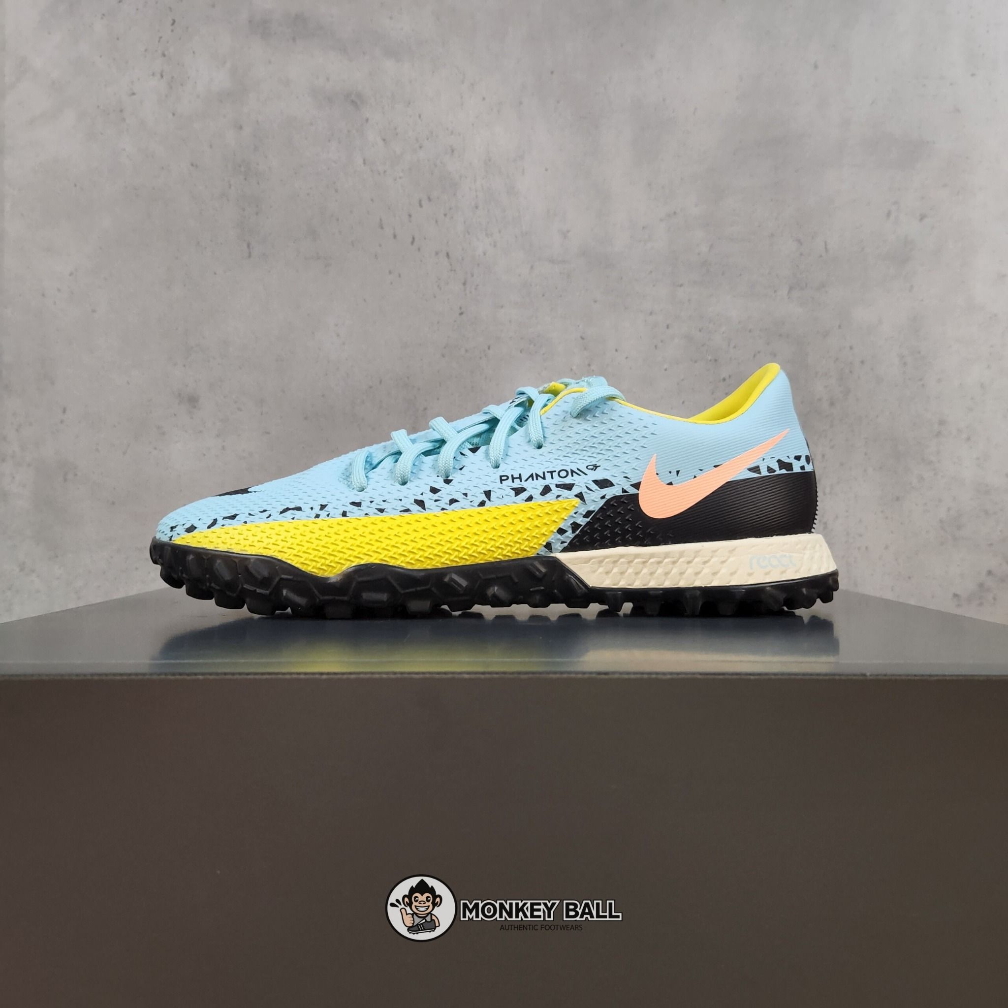 Nike React Phantom GT2 Pro TF - DC0768-407- Xanh / Vàng/ Đen