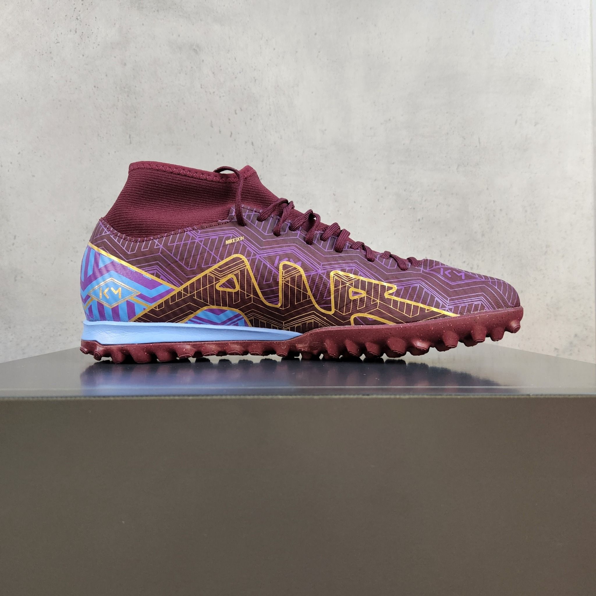 Nike Zoom Superfly 9 Academy KM TF - DO9347-694 - Tím/Xanh/Vàng