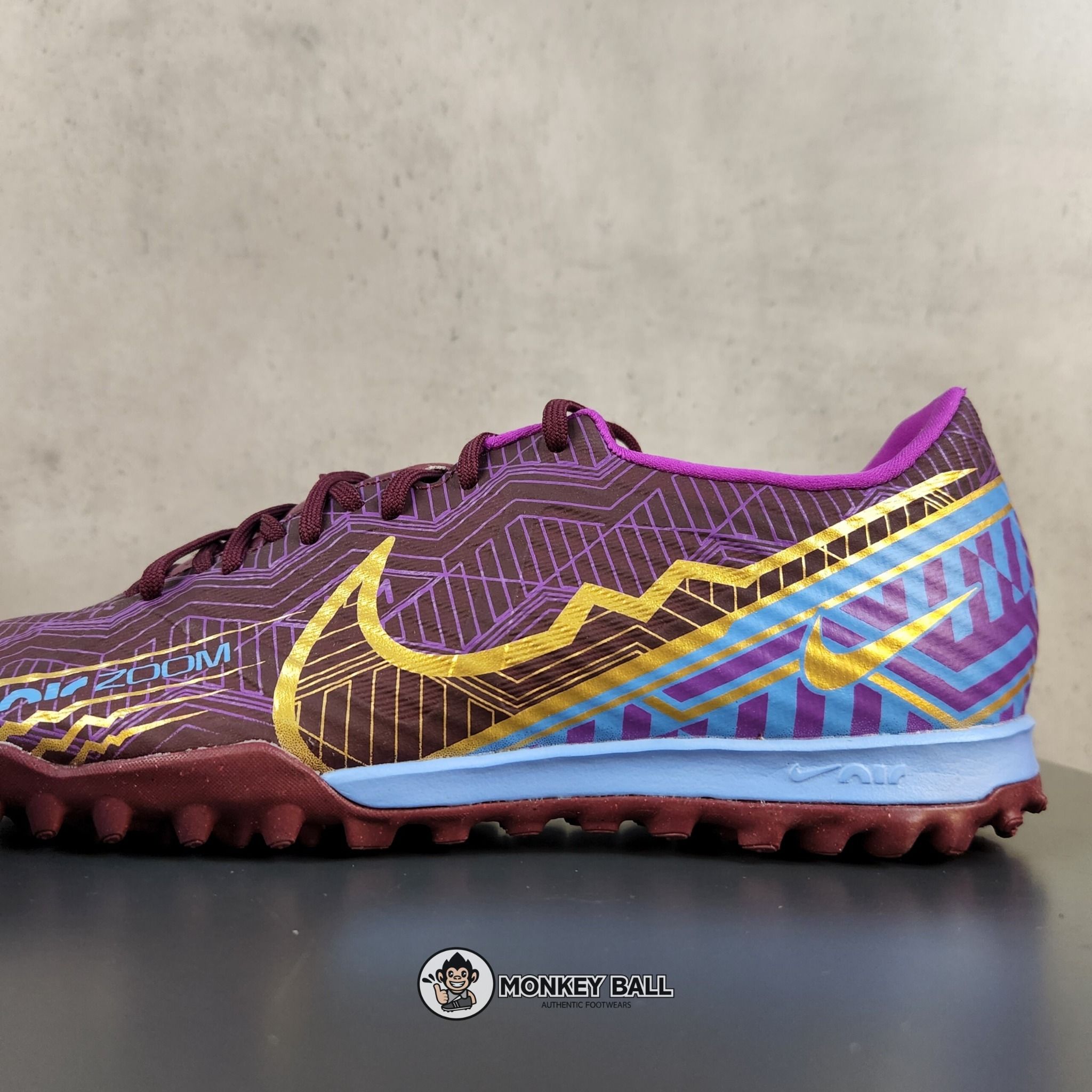 Nike Zoom Mercurial Vapor 15 Academy KM TF - DV0708-694 - Tím/Xanh/Vàng
