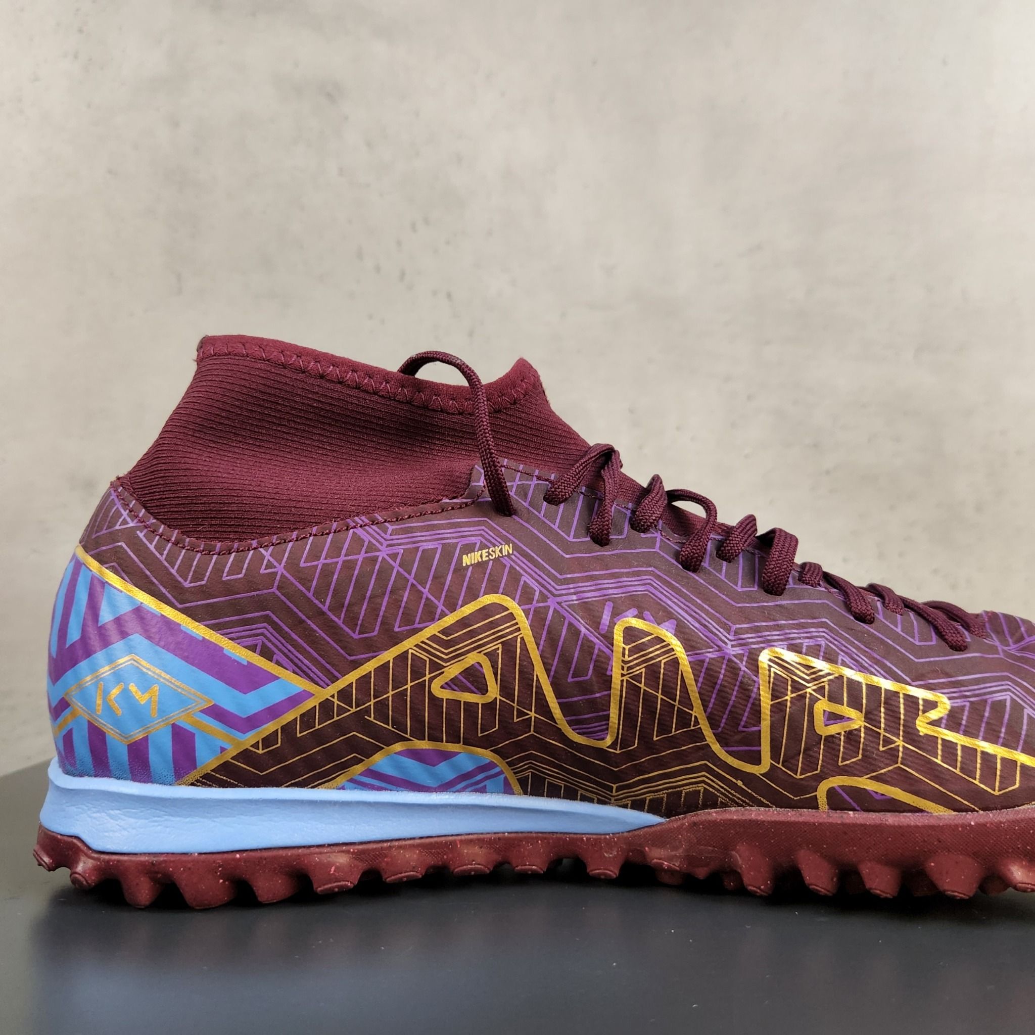 Nike Zoom Superfly 9 Academy KM TF - DO9347-694 - Tím/Xanh/Vàng