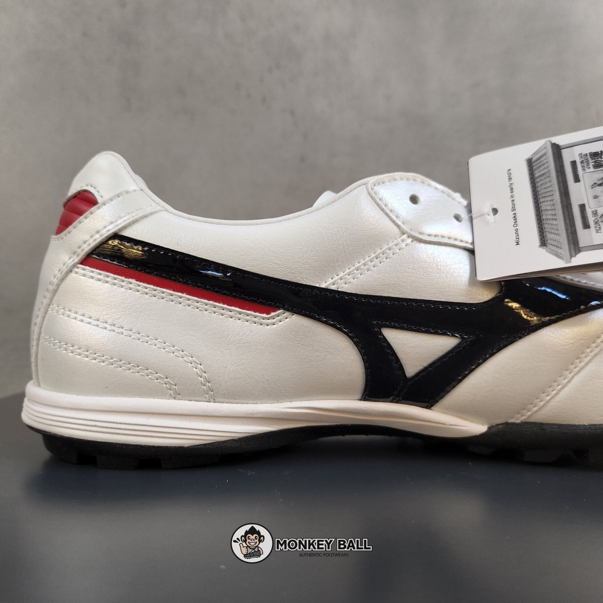 Mizuno Morelia Sala Japan TF - Q1GB210009 - Trắng / Đen / Đỏ