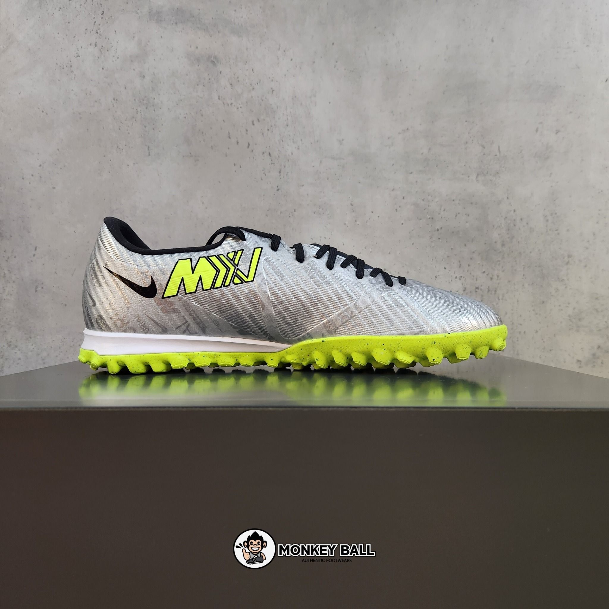 Nike Zoom Vapor 15 Academy XXV TF - FB8396-060 - Bạc/Xanh Neon