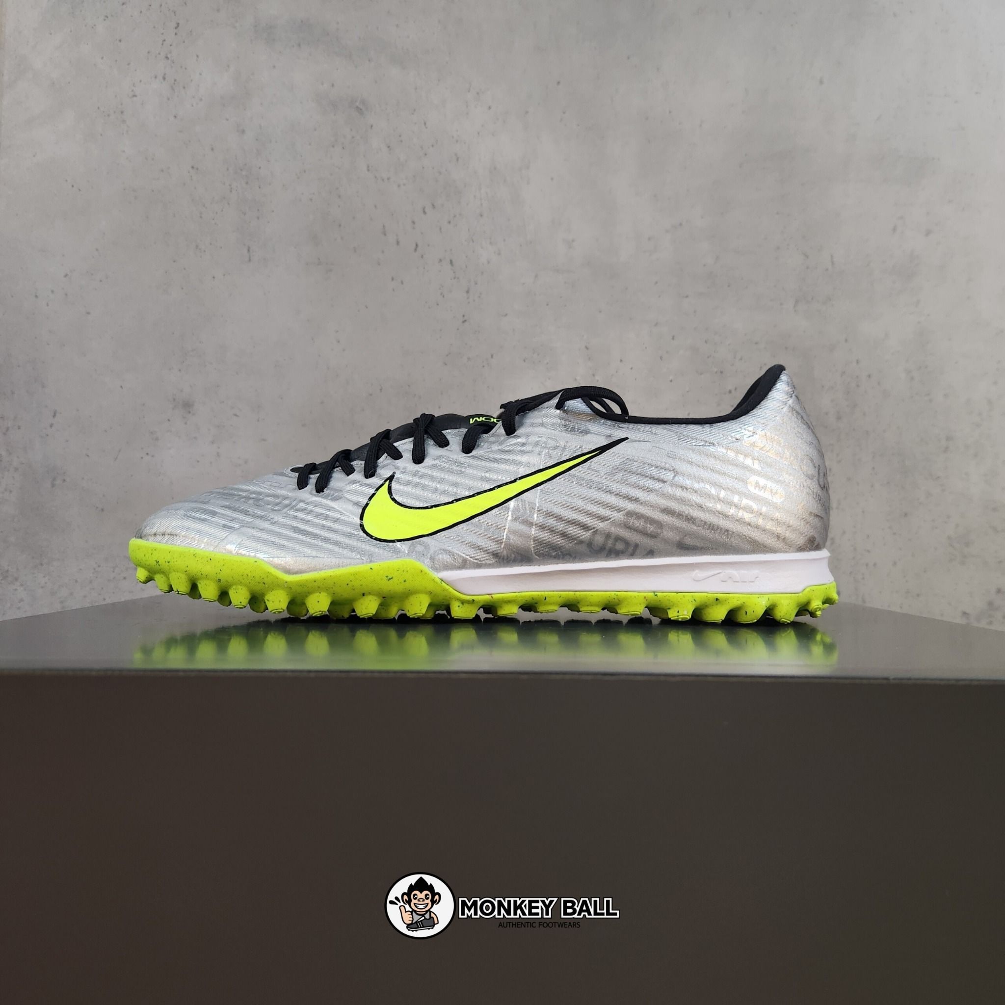 Nike Zoom Vapor 15 Academy XXV TF - FB8396-060 - Bạc/Xanh Neon