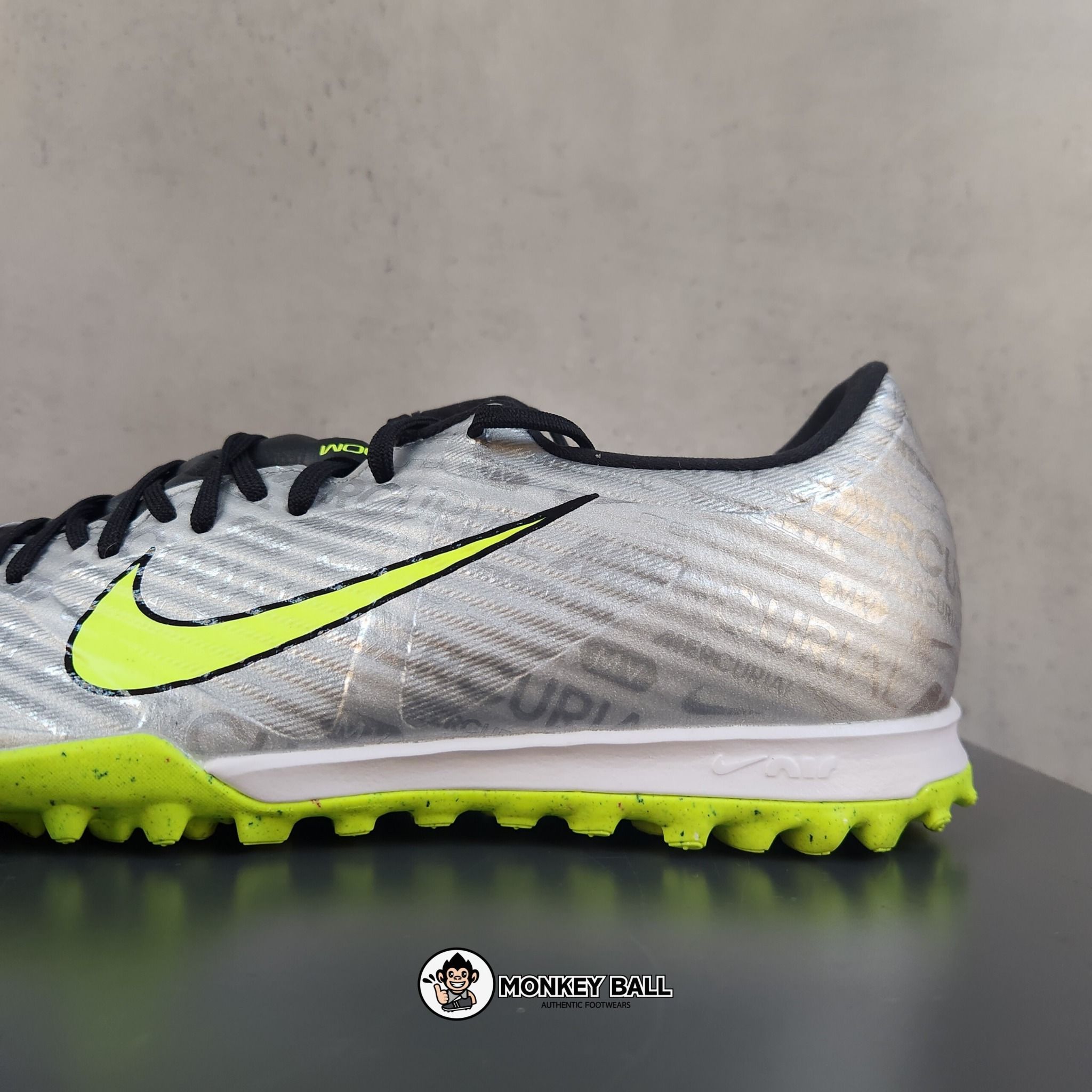 Nike Zoom Vapor 15 Academy XXV TF - FB8396-060 - Bạc/Xanh Neon