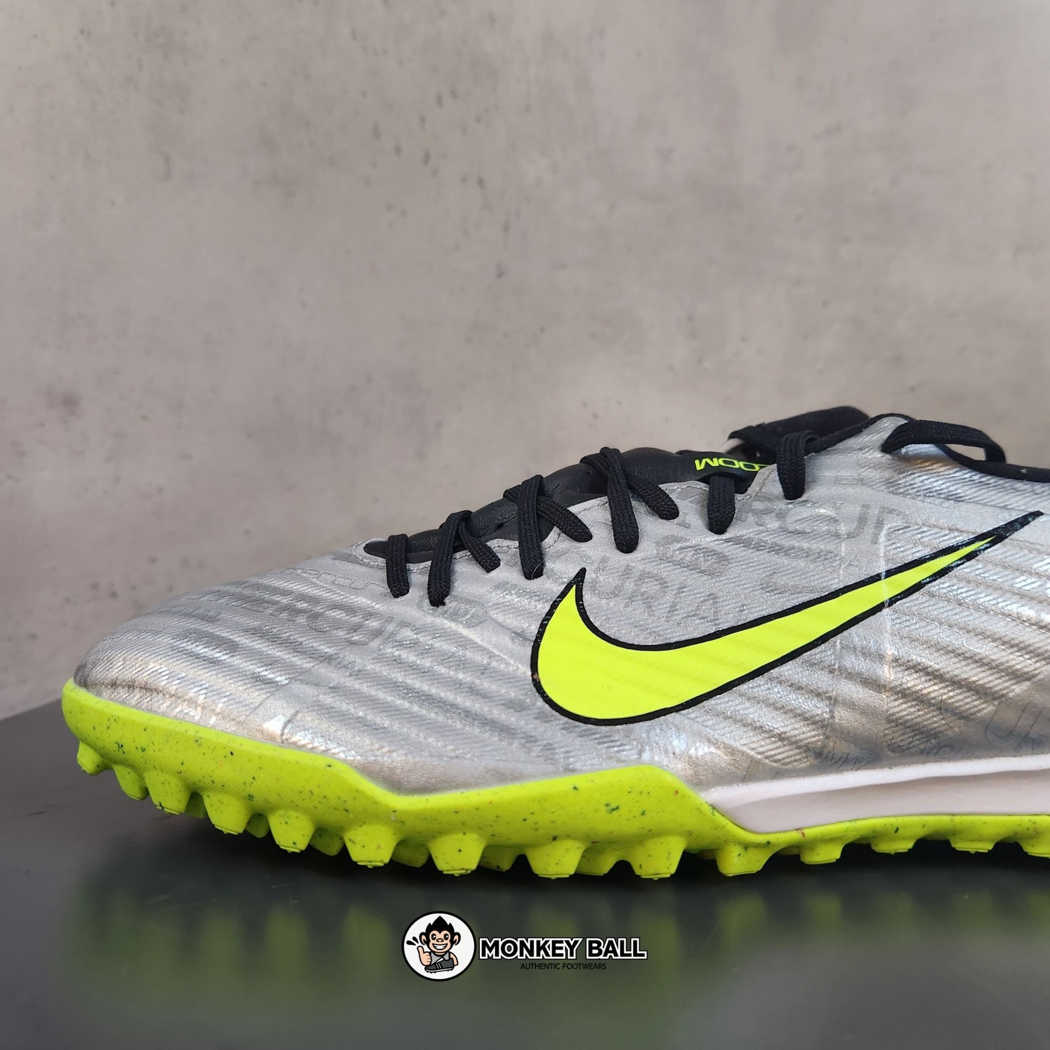 Nike Zoom Vapor 15 Academy XXV TF - FB8396-060 - Bạc/Xanh Neon