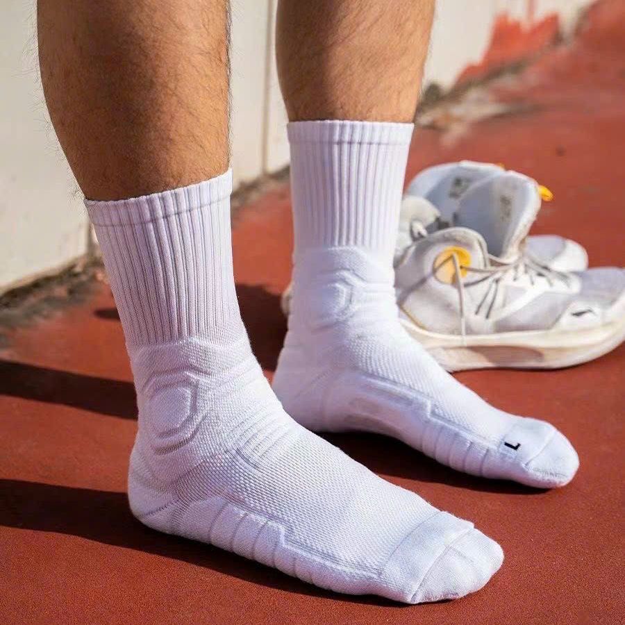 Tất dệt kim thể thao vân chống trơn cao cấp - Bóng Đá, Bóng Chuyền, Cầu Lông, Tennis