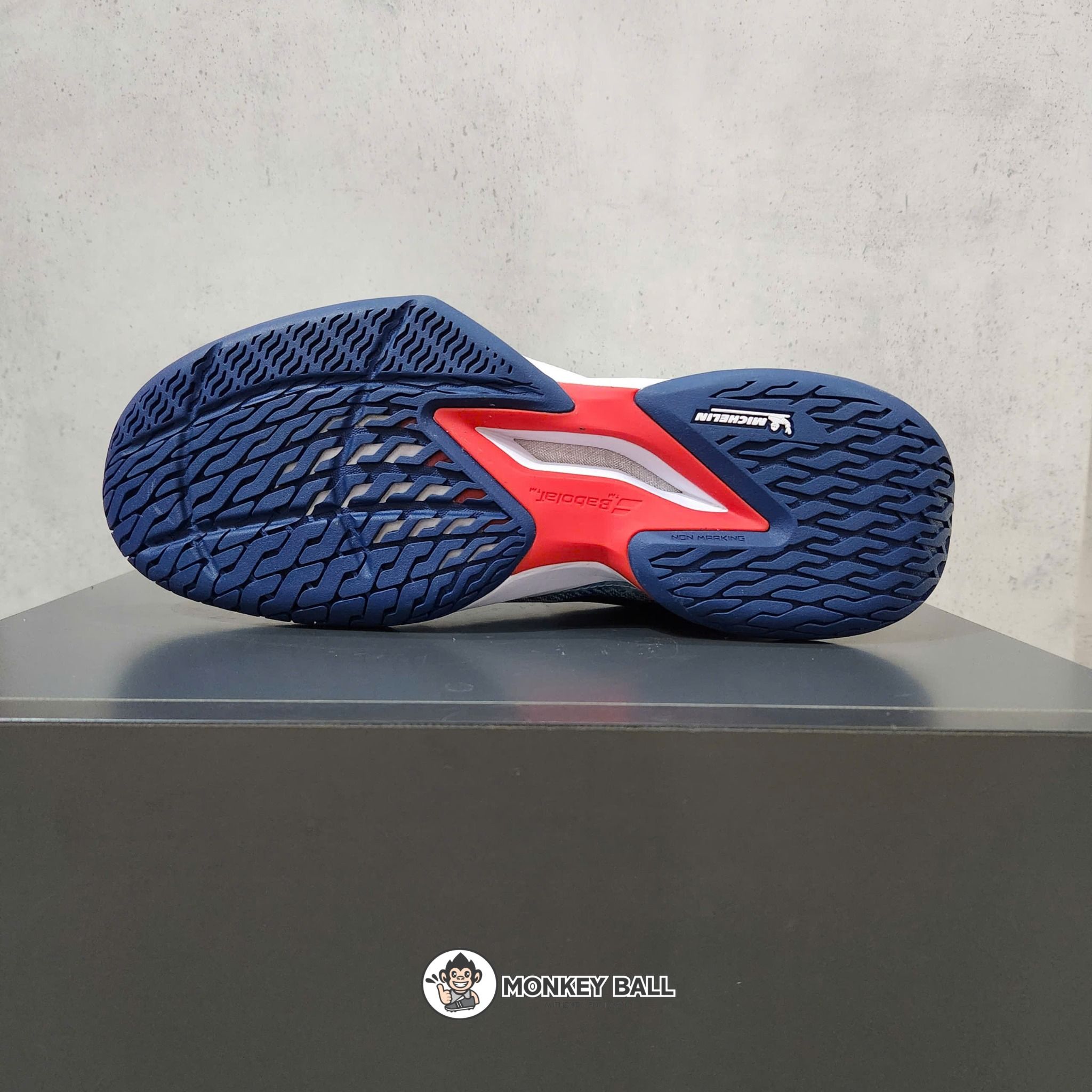 Giày Pickleball Babolat Jet Mach 3 All Court Men - Trắng / Đỏ / Xanh