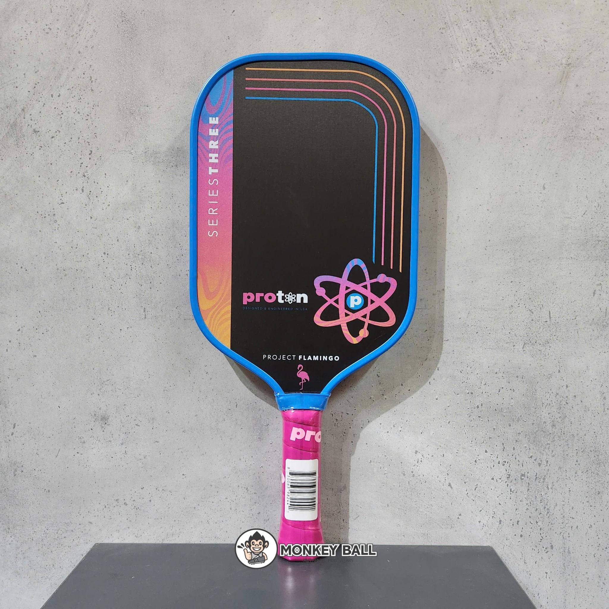 Vợt Pickleball Proton Sr3 Flamigo - Đen/Hồng/Xanh