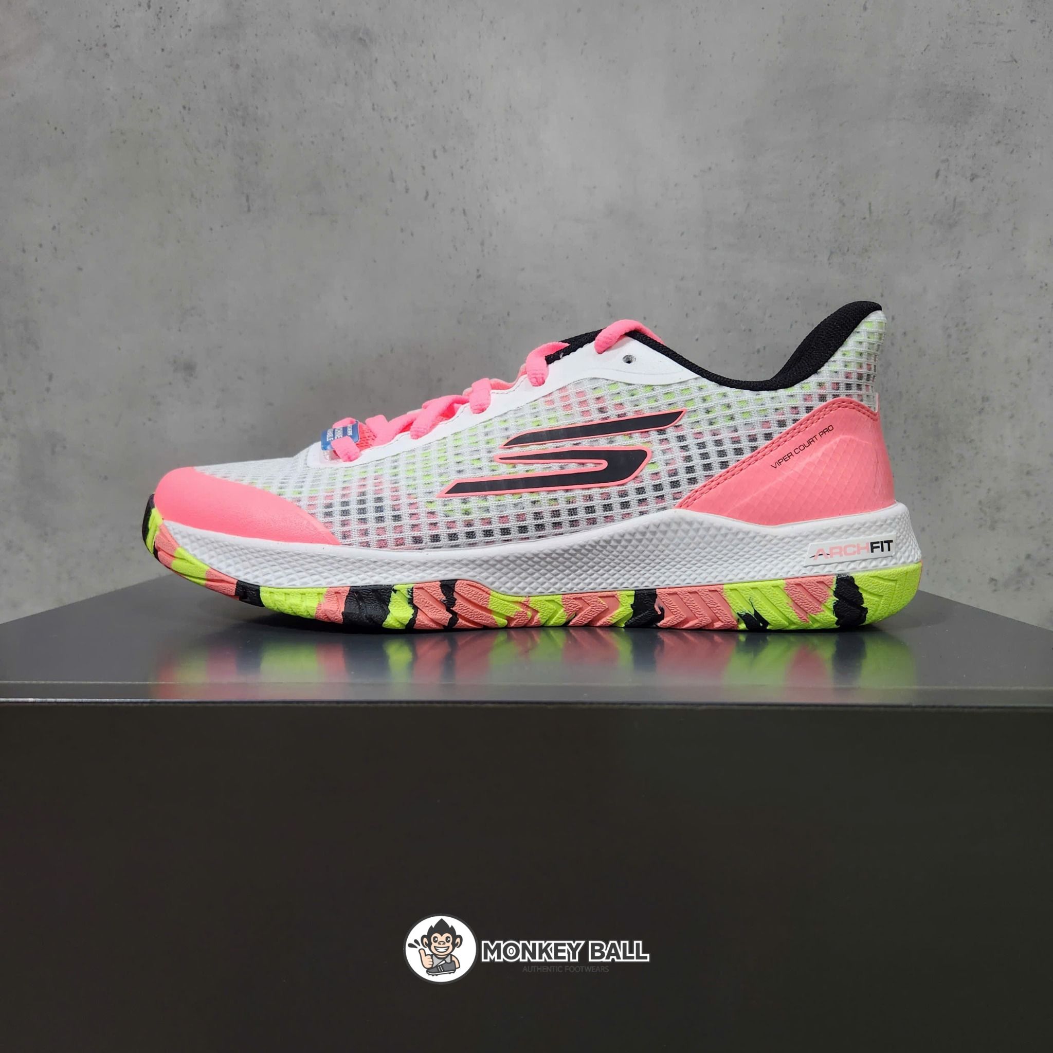 Giày Pickleball Skechers Viper Court Pro - Trắng Hồng