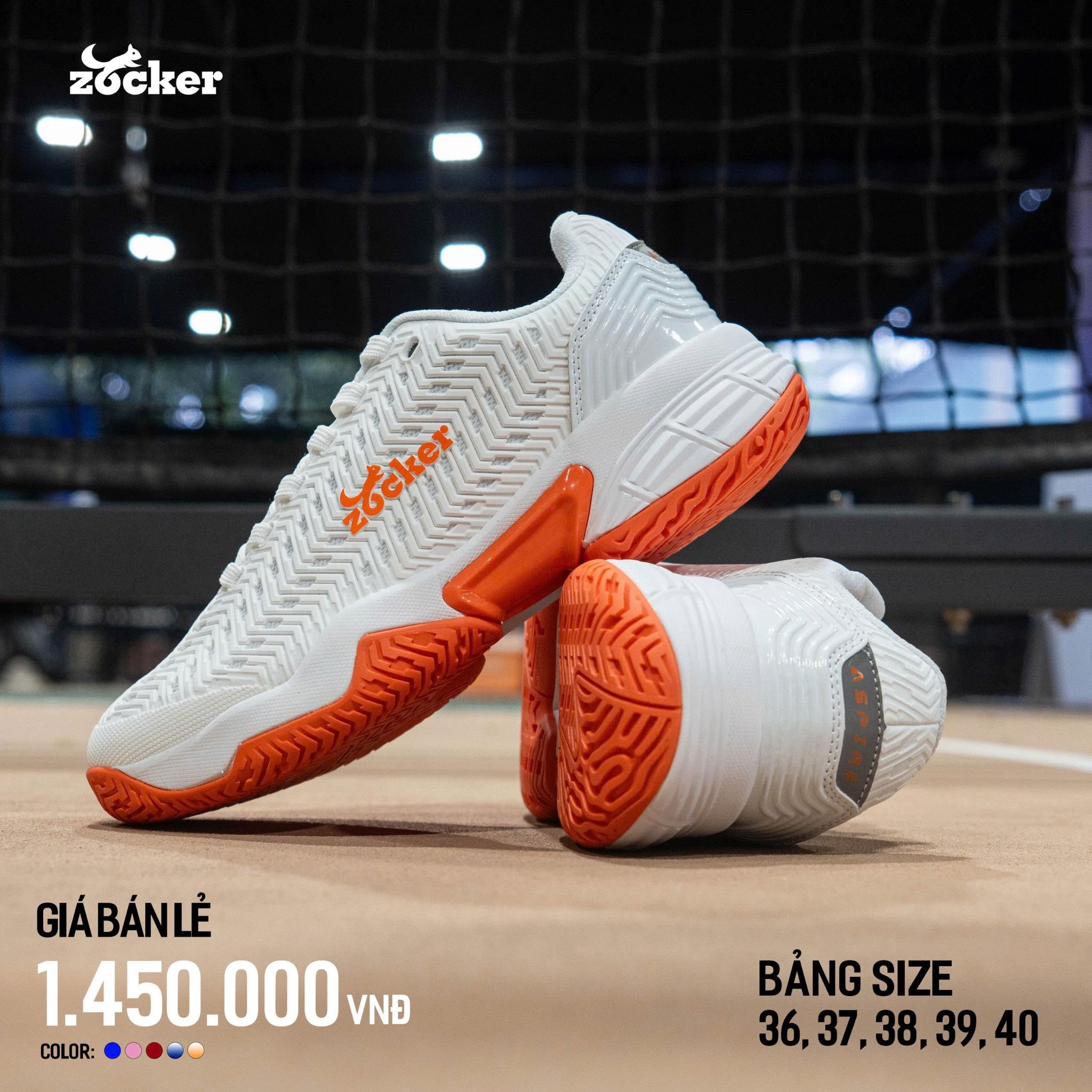 Giày Pickleball Zocker Aspire - Hồng / Trắng