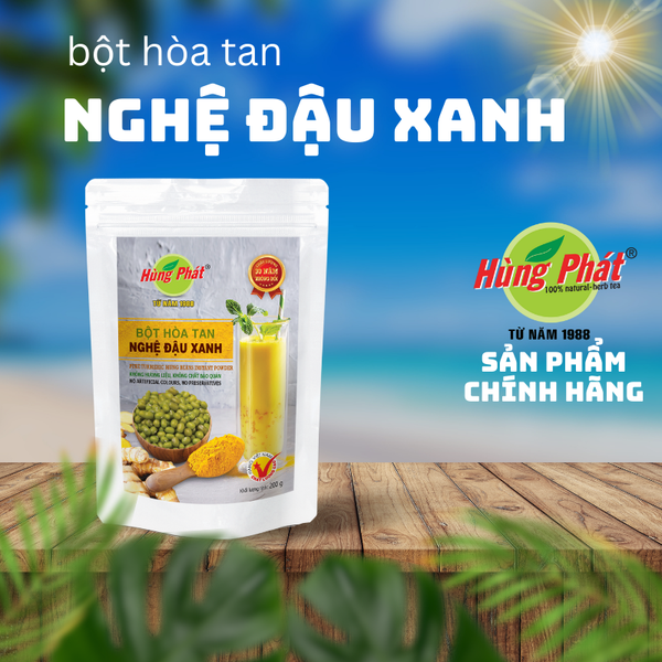 Bột Hòa Tan Nghệ Đậu Xanh - Pure Turmeric Mung Beans Instant Powder