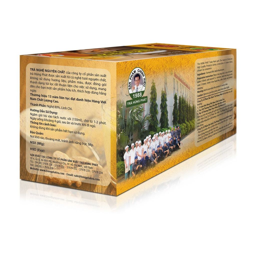 Trà Nghệ Nguyên Chất (túi lọc) - Pure Turmeric Tea