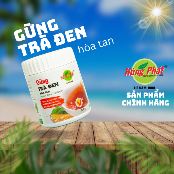 Gừng Trà Đen Hòa Tan - Instant Black Tea Ginger