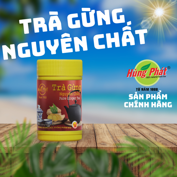 Trà Gừng Nguyên Chất (Hũ 100g) - Pure Ginger Tea