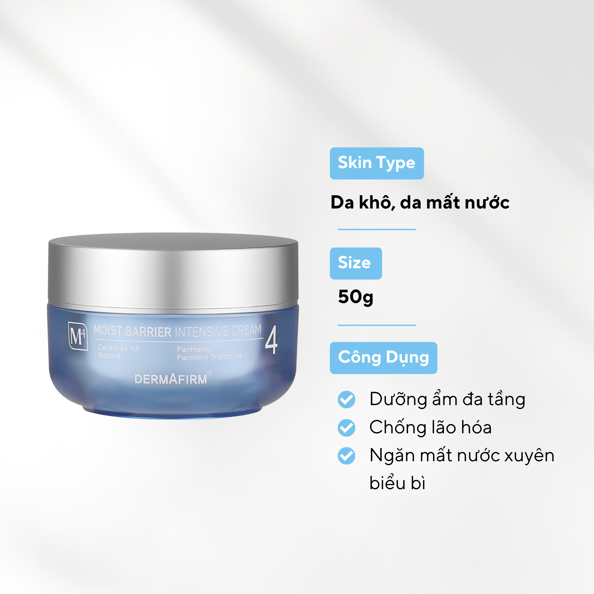  Moist Barrier Intensive Cream M4 - Kem dưỡng ẩm đa tầng chống mất nước xuyên biểu bì 