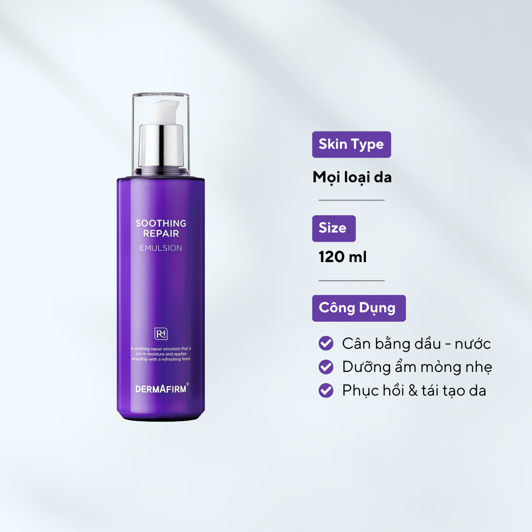 Soothing Repair Emulsion R4: Sữa dưỡng phục hồi cho da tổn thương giãn mao mạch