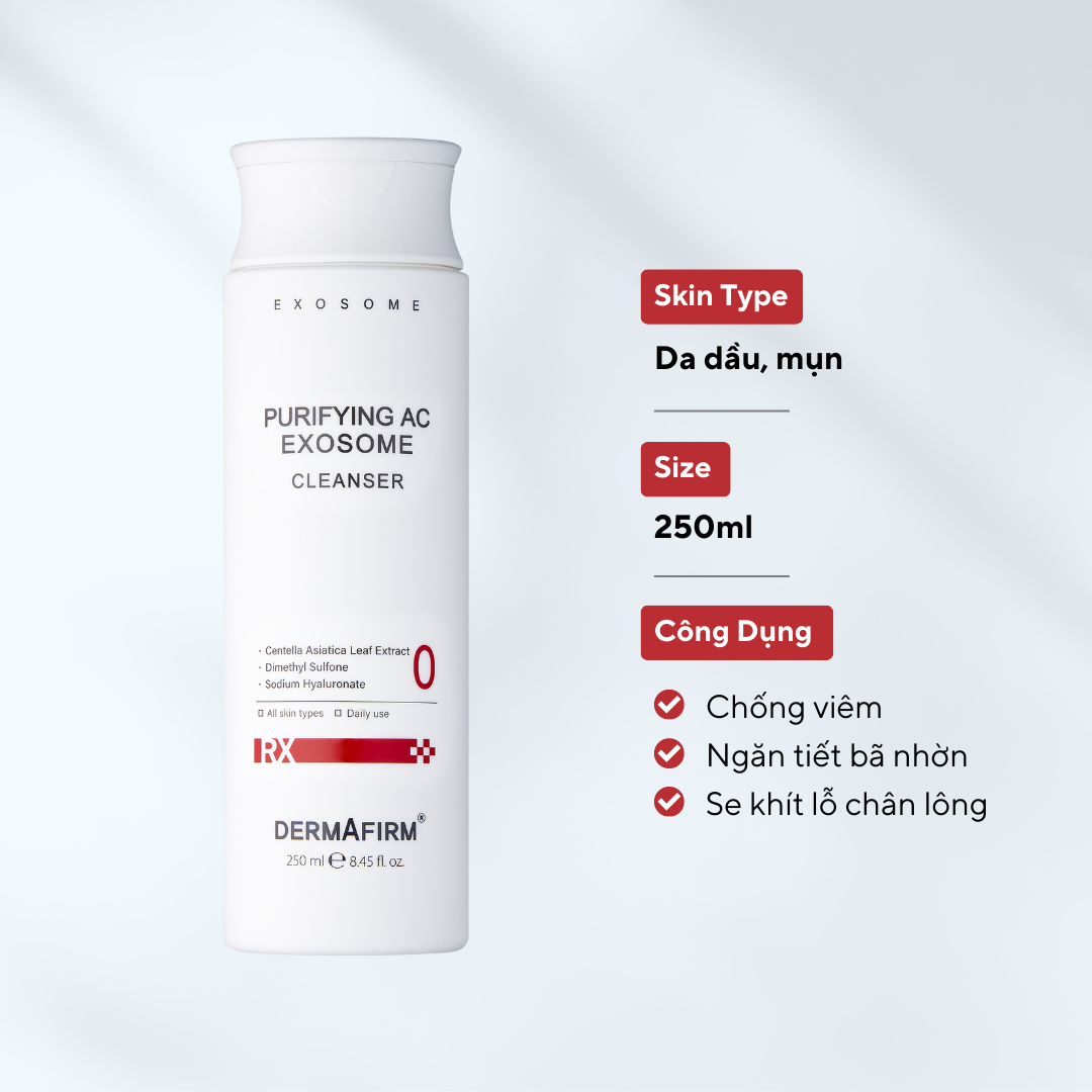 Purifying AC Exosome Cleanser - Sữa rửa mặt kháng khuẩn cho da dầu mụn