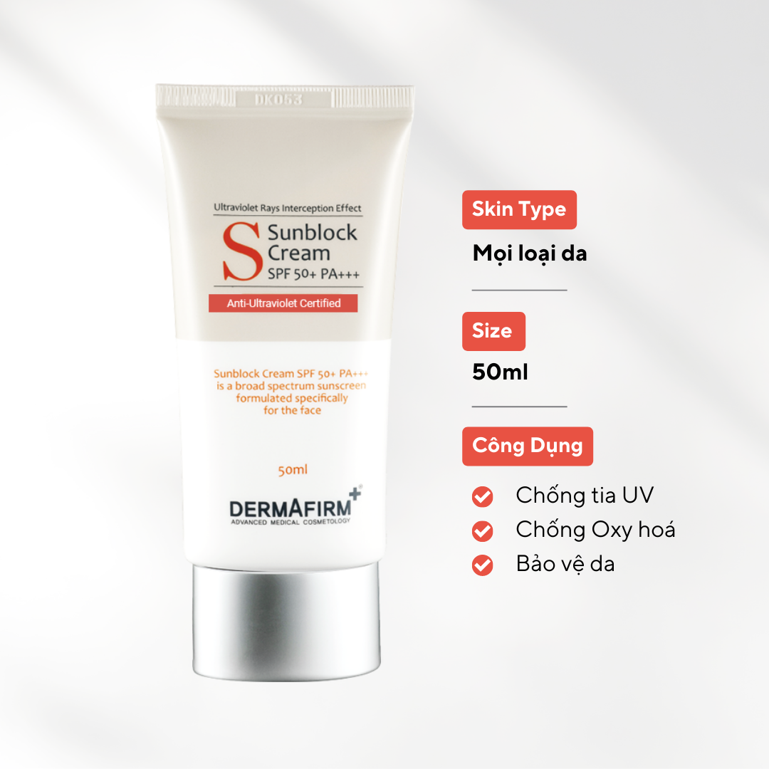 Sun Block Cream SPF 50+ PA+++ - Kem chống nắng vật lý