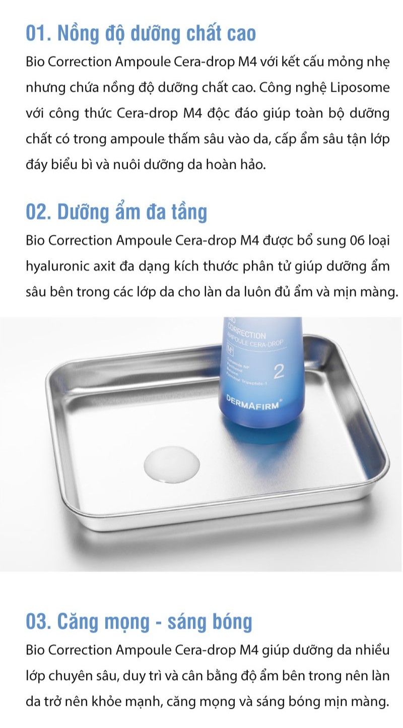  Bio Correction Ampoule Cera-drop M4 - Ampoule trẻ hóa và tái tạo da đa tầng 