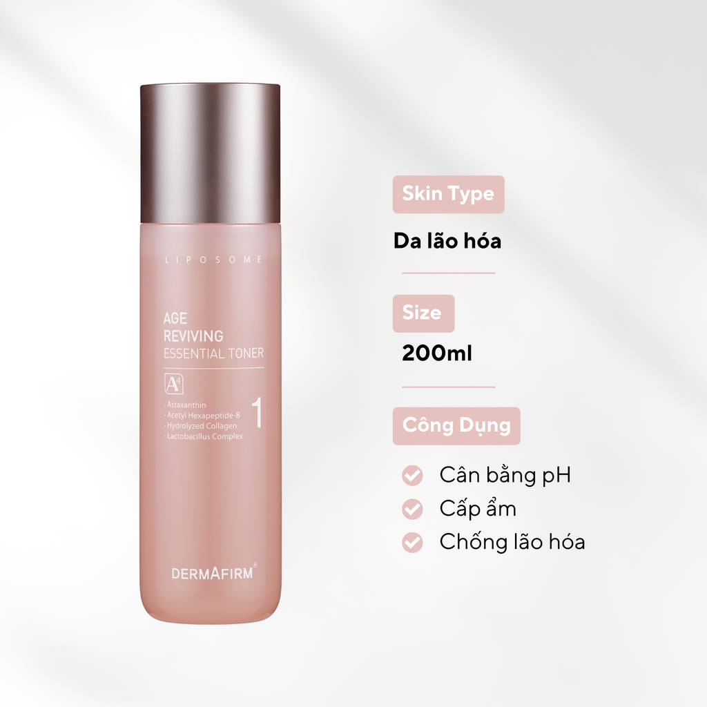 Age Reviving Essential Toner A4 - Nước cân bằng nâng cơ trẻ hóa da