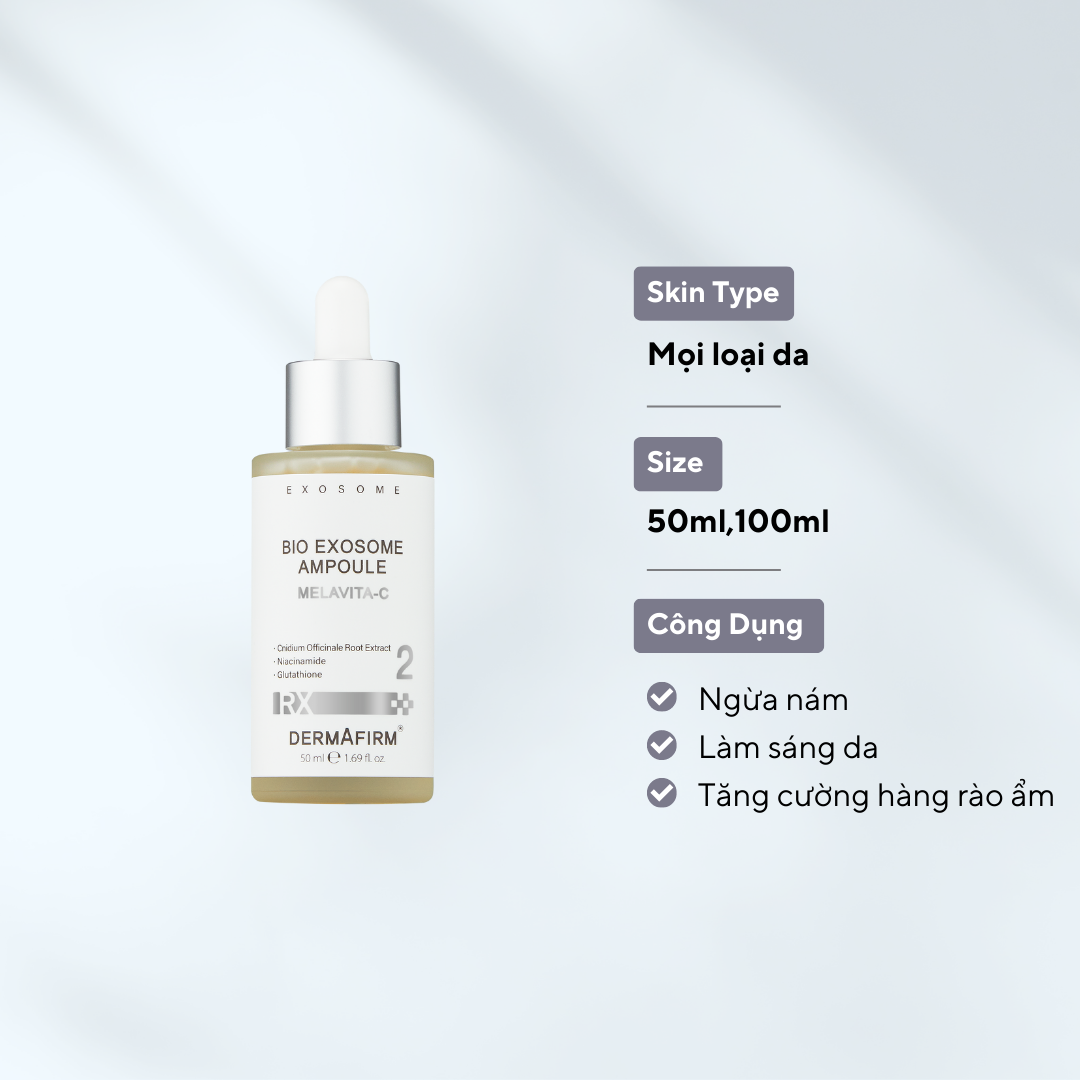 Bio Exosome Ampoule Melavita-C: Tinh chất tái sinh làm sáng và ức chế sắc tố