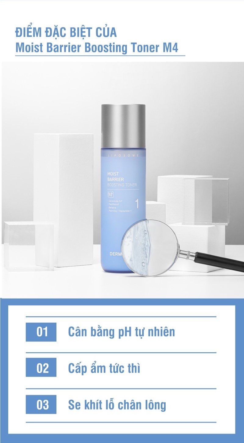 Moist Barrier Boosting Toner M4 - Nước cân bằng dưỡng ẩm đa tầng chống mất nước xuyên biểu bì