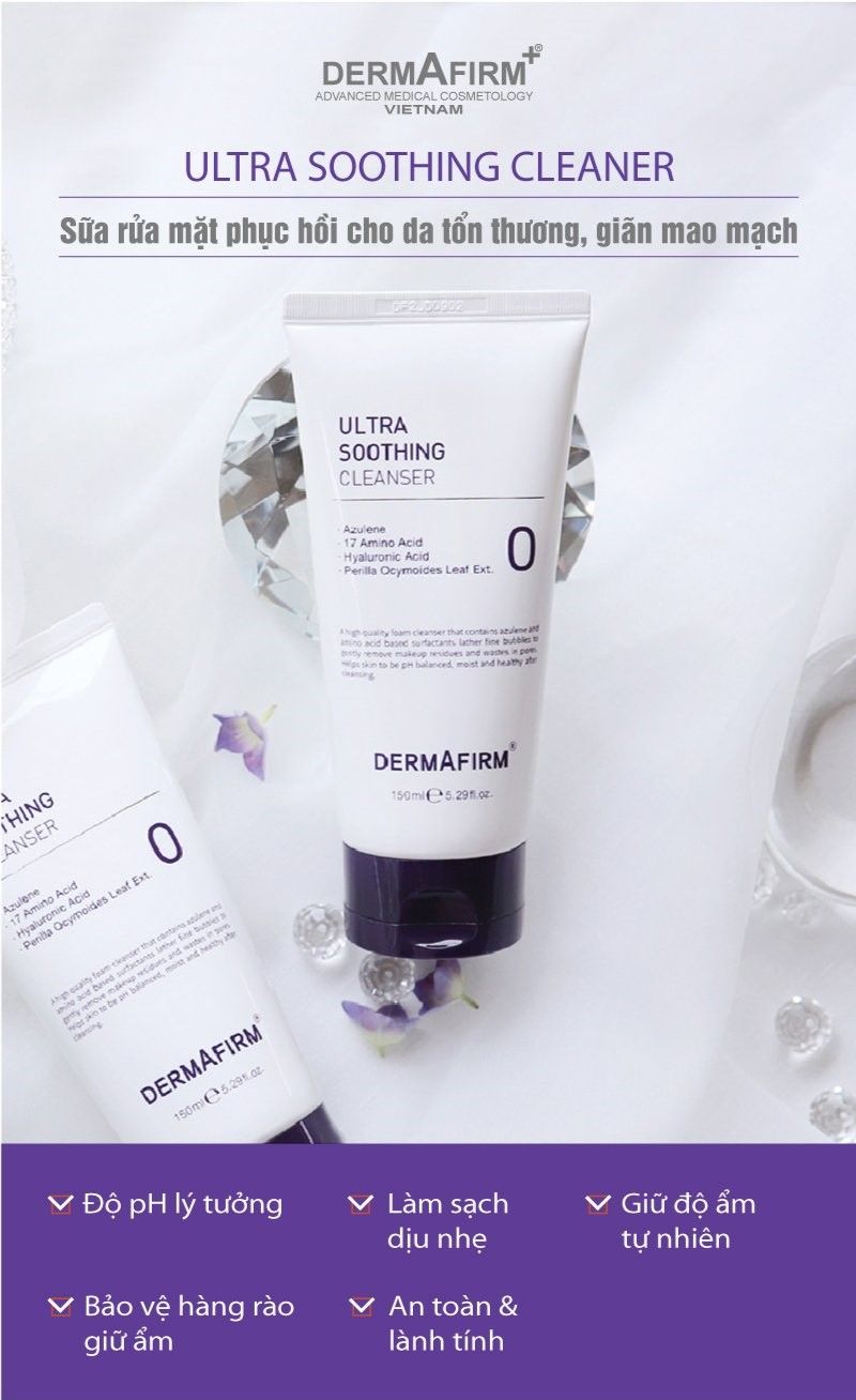 Ultra Soothing Cleanser - Sữa rửa mặt phục hồi cho da tổn thương, giãn mao mạch