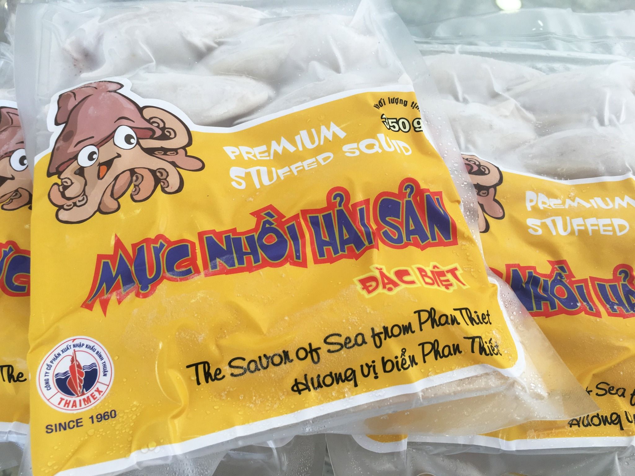  Mực nhồi hải sản 350gr 