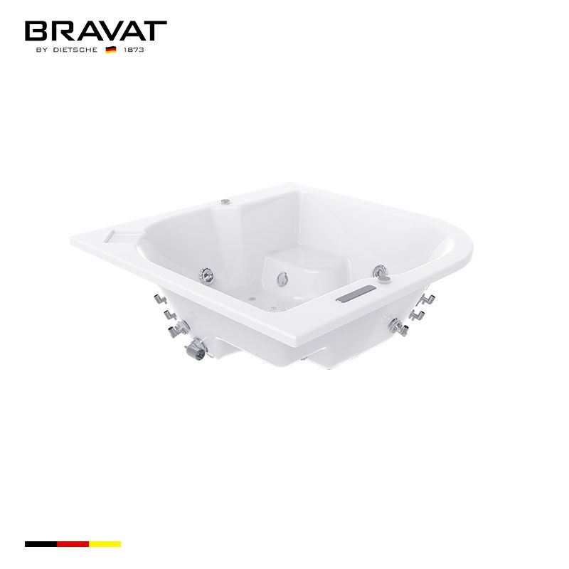 1.5m Deck Mounted Massage Bathtub B25510DW-4