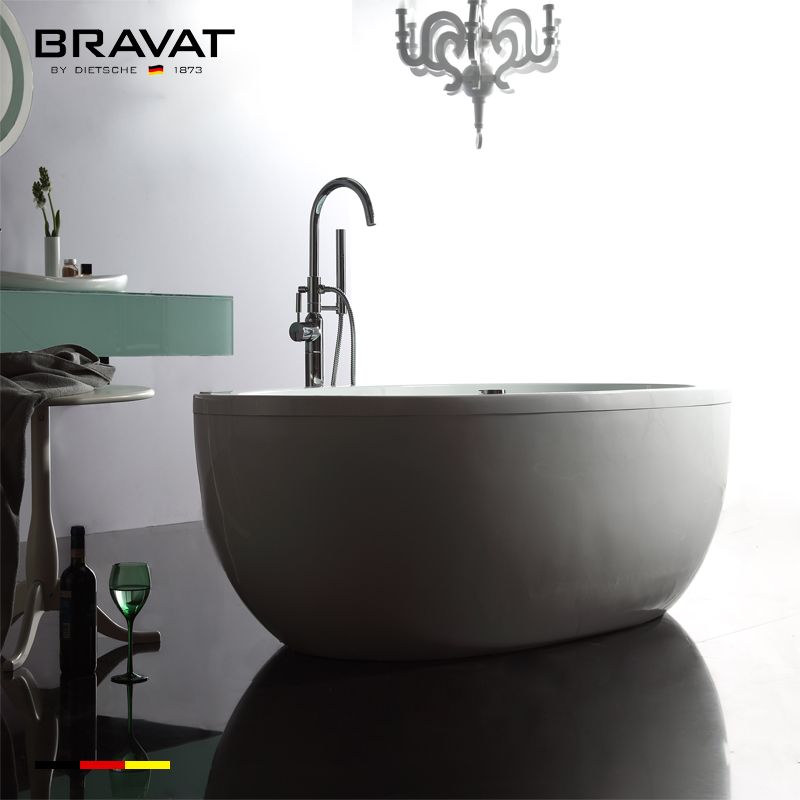 1.7m Free Standing Bubble Bathtub B25712TW-3W