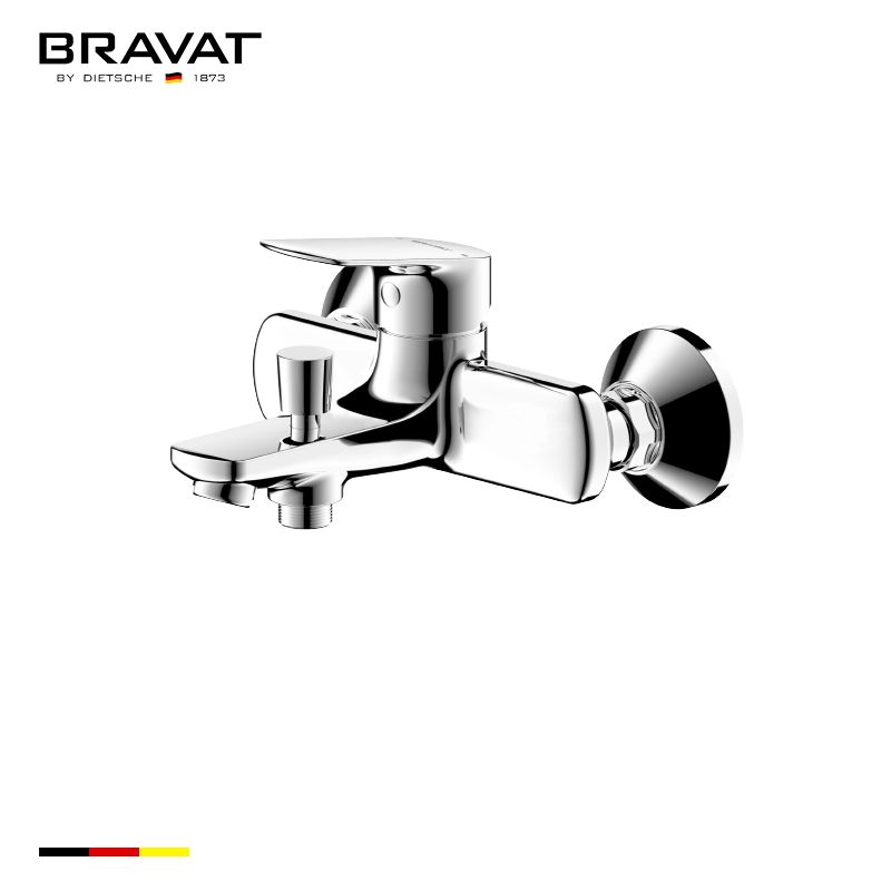 Single Handle Wall Mounted Bath & Shower Mixer F6429564CP-01-ENG
