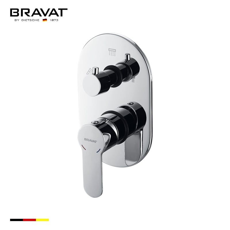 Built-in Bath & Shower Mixer Trim Set (3-function) P69191C-ENG