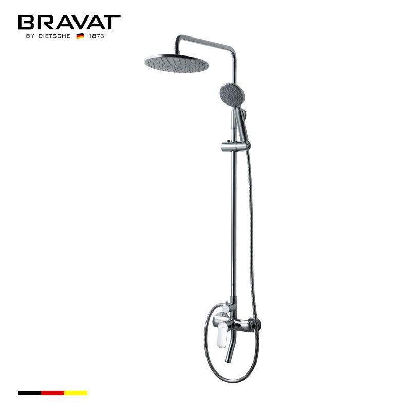 Single Handle Wall Mounted Shower Bar(w/ Spout) F6429564CP-A-ENG