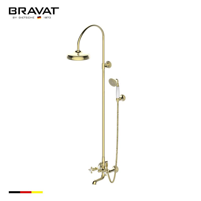 Single Handle Wall Mounted Shower Bar (w/ Spout) F651199BAF-A-ENG