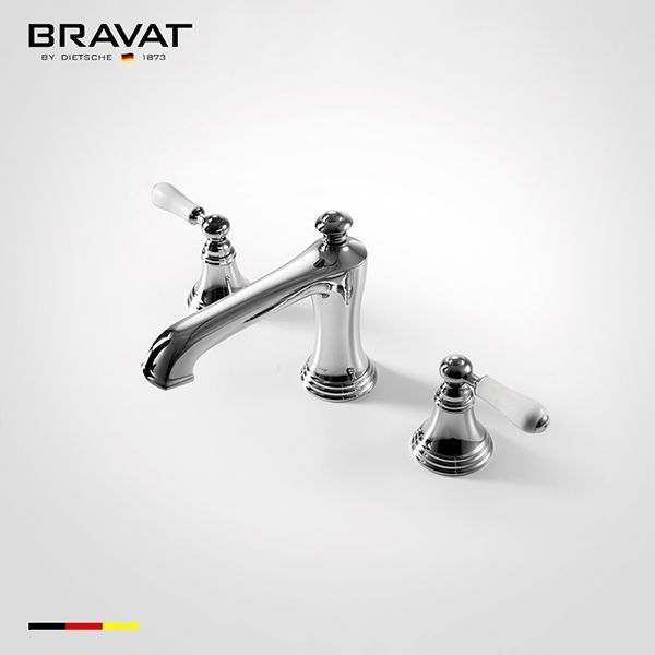 Two Handles 3-hole Basin Mixer F25193CP-ENG