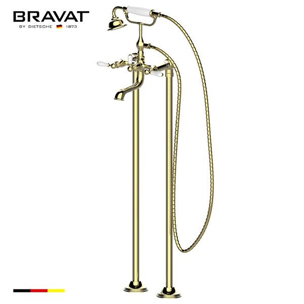 Free Standing Bath & Shower Mixer (Romen Golden) F65193BAF-ENG
