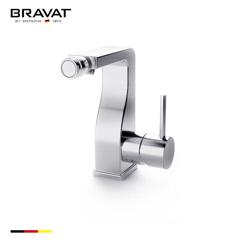 Single Handle Bidet Mixer With Lift-Rod Pop-Up Waste F36061C-1-ENG