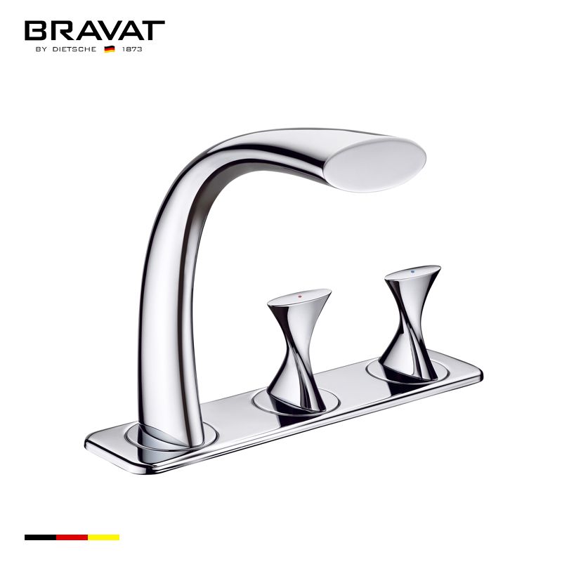3-hole Bath Mixer (PVD Brushed Nickel) F54691NE-1-ENG
