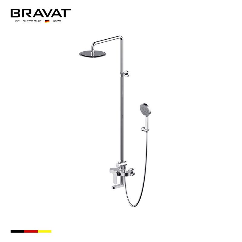 Single Handle Wall Mounted Shower Bar(w/ Spout) F665104C-A1-ENG