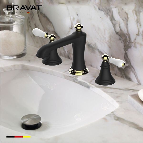 Two Handles 3-hole Basin Mixer F25193BW-BAF