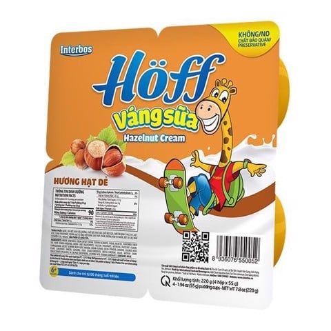  Váng sữa Hoff - Hạt dẻ (Lốc 4 hủ) 