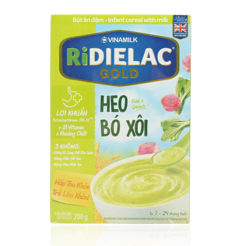  Bột Ăn Dặm Redielac Gold Heo Bó Xôi HG 200g 