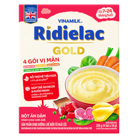  Bột ăn dặm Redielac Gold 4 vị mặn HG 200g 