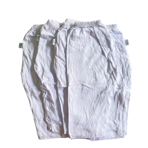  Combo 5 quần dài trắng Bosini Cao Cấp 100% Cotton cho bé sơ sinh 