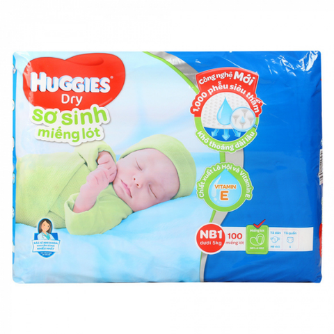  Miếng lót sơ sinh Huggies NB1 - 100 