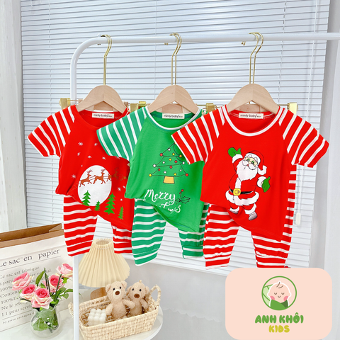  AKFTNQD02 - Bộ quần áo kiểu NOEL cho bé trai/bé gái 