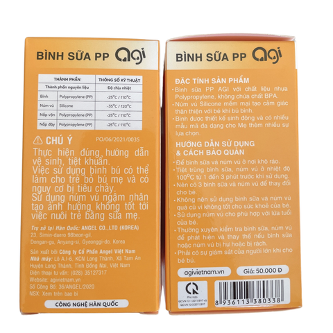  Bình Sữa Agi PP 60ml 