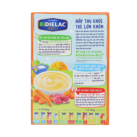  Bột ăn dặm Ridealac Gold Heo Cà Rốt HG 200g 