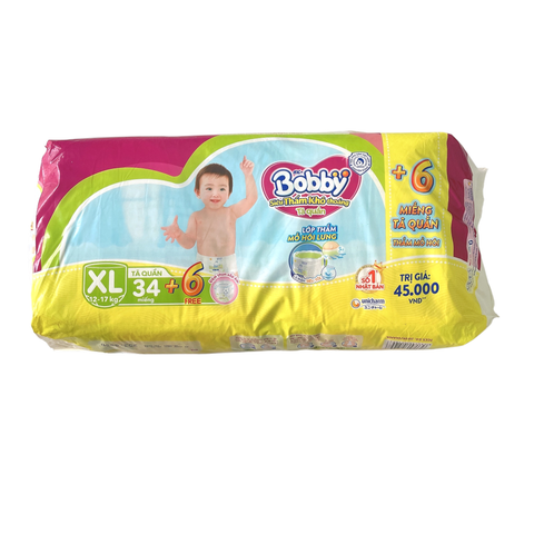  Tã quần Bobby XL34 (12 - 17Kg) 