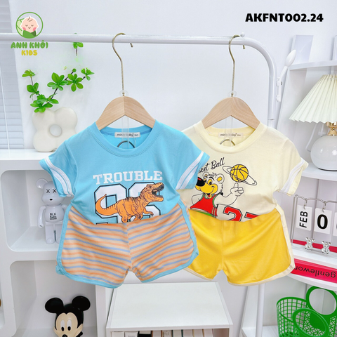  Set 5 bộ ngắn tay AKFNT002.24 5 màu Size 150 